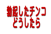 勃起したチンコどうしたら